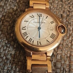 Cartier rose gold mens watch